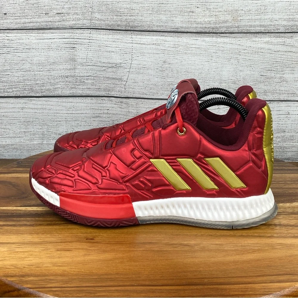 Adidas x Marvel Harden Volume 3 Iron Man Basketball Shoes EG2626 Youth Size 6